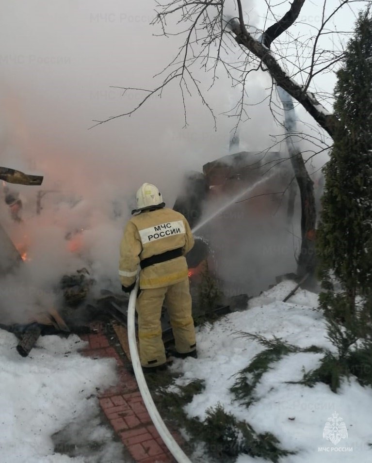 Пожар в Жуковском районе, д. Заворово, СНТ «Строитель-1»